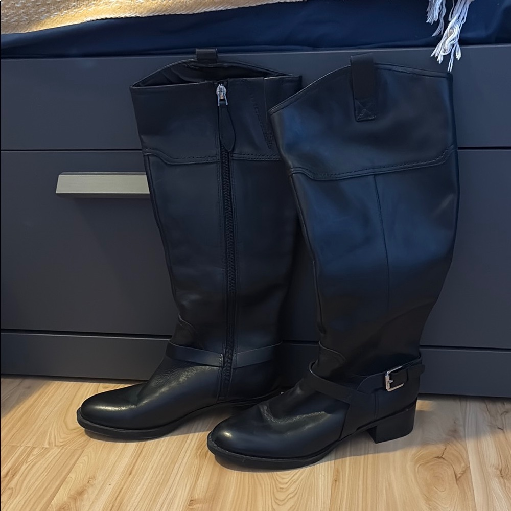 Franco Sarto Black Equestrian Boots